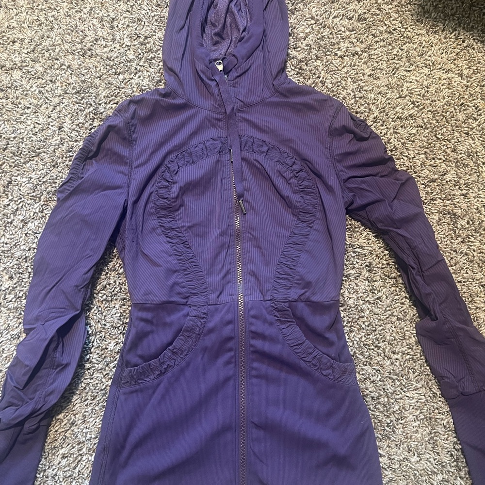 Women's Lulu Lemon Purple Hooded Jacket, reversible
